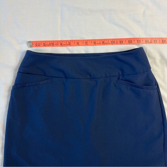 Adidas Women's Golf Star Plon Mini Skirt Small Navy With Shorts and Pockets - Picture 4 of 8